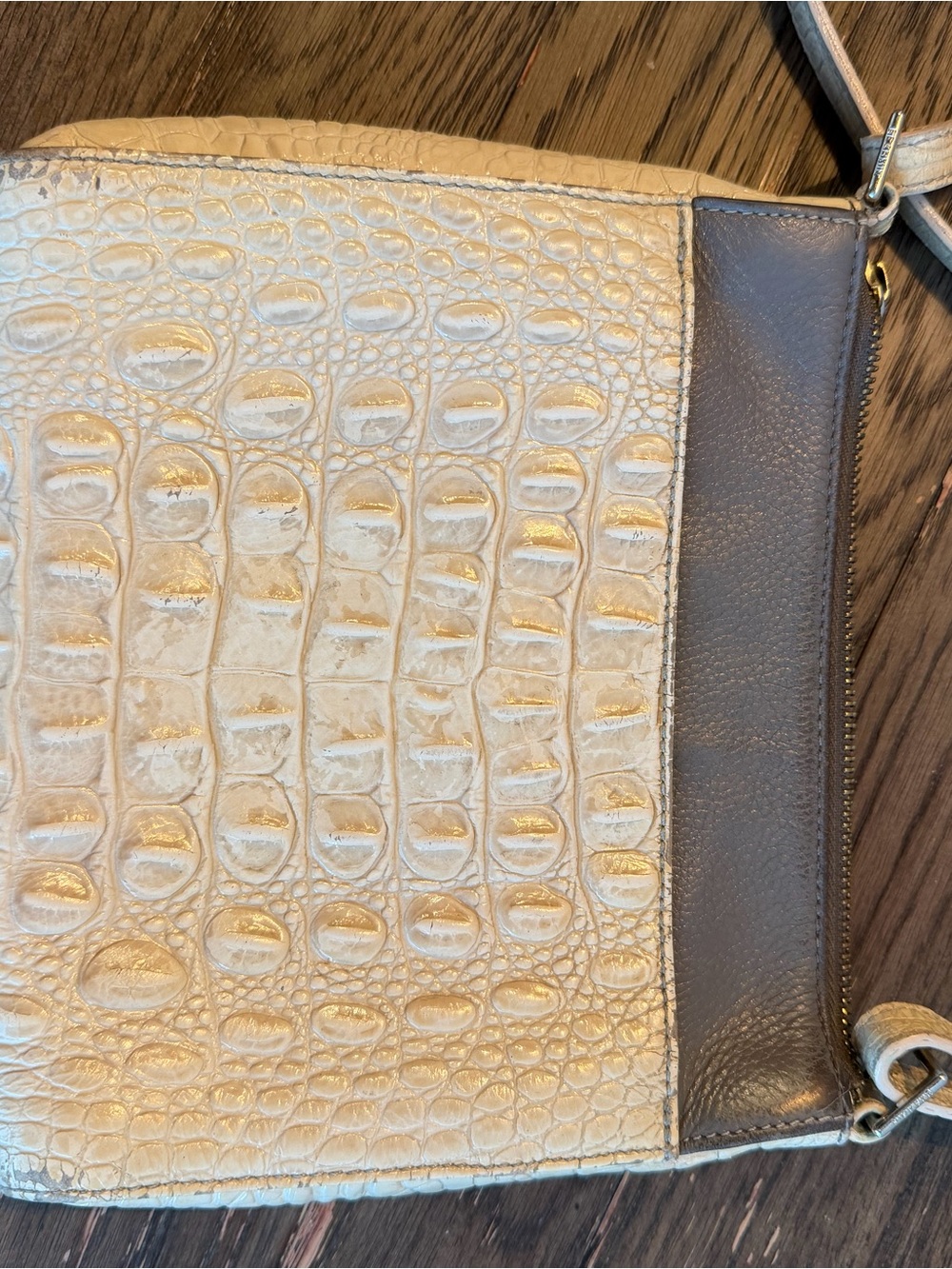 Brahmin Crocodile-Embossed Leather Crossbody Bag - Picture 6 of 6
